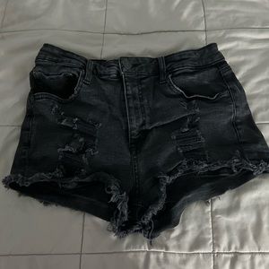 Distressed Aeropostale High Rise Jean Shorts